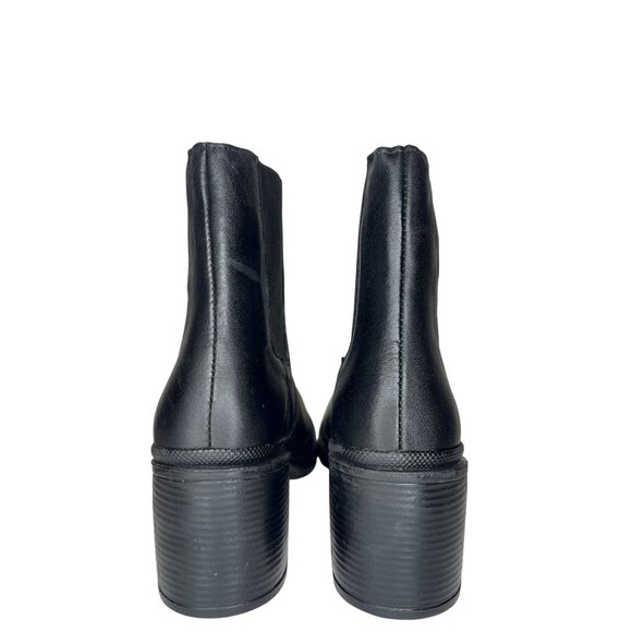 Sandro Moscoloni Ana Julia Women's Chelsea Boot Black Heeled Leather Size 7.5 - Picture 5 of 9